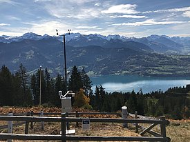 Open-field weather station near LWF site Beatenberg (canton of Berne). 